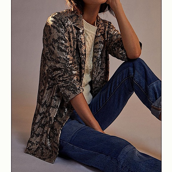 Anthropologie Jackets & Blazers - Anthropologie Jordyn Sequined Blazer Size S